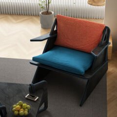 CRAFT BERJER VE ORTA SEHPA-SİYAH AHŞAP