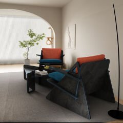 CRAFT BERJER VE ORTA SEHPA-SİYAH AHŞAP