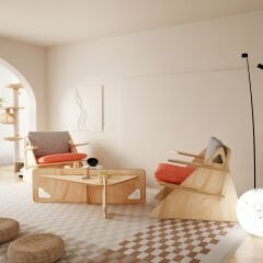 CRAFT BERJER VE ORTA SEHPA-DOĞAL AHŞAP