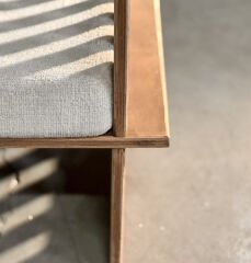 PRAKTURA-ROMA BERJER Ahşap Koltuk, Keten, Teddy, Koltuk, Kontrplak Salon, Oturma Odası, Bahçe Koltuğu