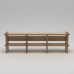 PRAKTURA-LUCIS Tv Ünitesi Salon, Oturma Odası, Modüler, Doğal Ahşap, Kontrplak, Beyaz Tv Ünitesi