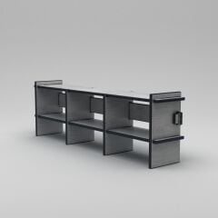 PRAKTURA-STRUCTA  Tv Ünitesi Salon, Oturma Odası, Modüler, Doğal, Ahşap, Kontrplak, Beyaz Tv Ünitesi