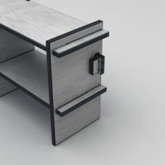 PRAKTURA-STRUCTA  Tv Ünitesi Salon, Oturma Odası, Modüler, Doğal, Ahşap, Kontrplak, Beyaz Tv Ünitesi