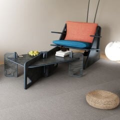 PRAKTURA CRAFT ORTA SEHPA  DOĞAL AHŞAP KONTRPLAK SİYAH RENK. BLACK COFFEE DESK