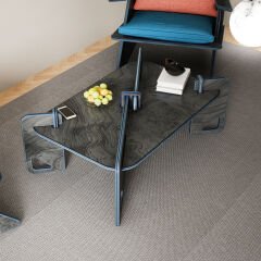 PRAKTURA CRAFT ORTA SEHPA  DOĞAL AHŞAP KONTRPLAK SİYAH RENK. BLACK COFFEE DESK
