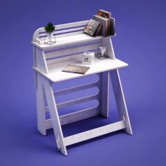 PRAKTURA-AYKA-B MONTESORİ ÇALIŞMA MASASI DOĞAL AHŞAP BEYAZ KONTRPLAK MASA, BEYAZ AHŞAP